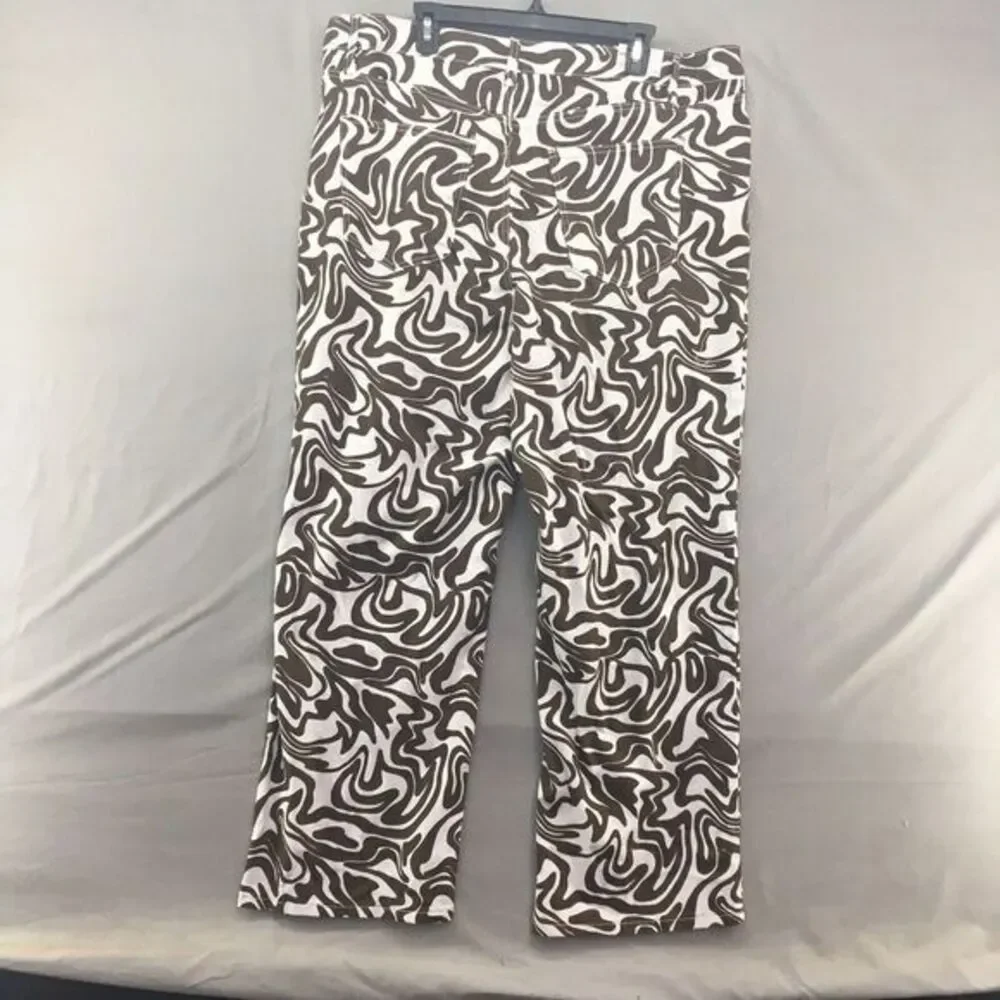 New Rue21‎ Skate High Rise Straight Leg Brown White Jeans Size 3X Women - Picture 8 of 12
